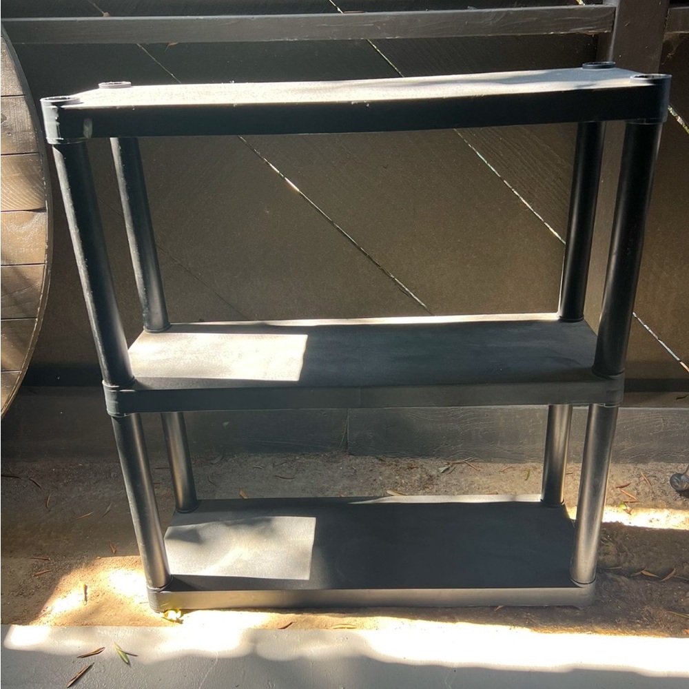 Black shelves